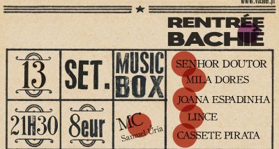 Cartaz Rentrée Bachiê no Musicbox Lisboa