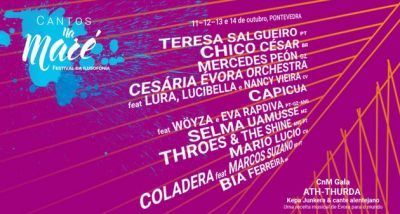 Cartaz Festival Cantos na Maré - horários