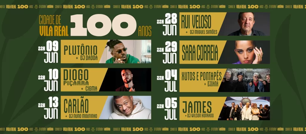 100 Anos Cidade de Vila Real 2025 cartaz