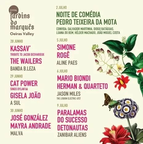 Cartaz Festival Jardins do Marquês 2025 - Oeiras