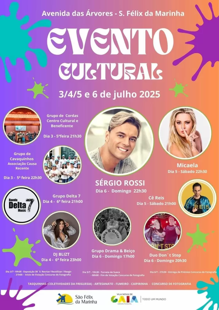 Evento Cultural 2025 - São Félix da Marinha cartaz