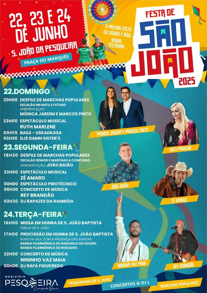 Festas de São João 2025 - São João da Pesqueira cartaz