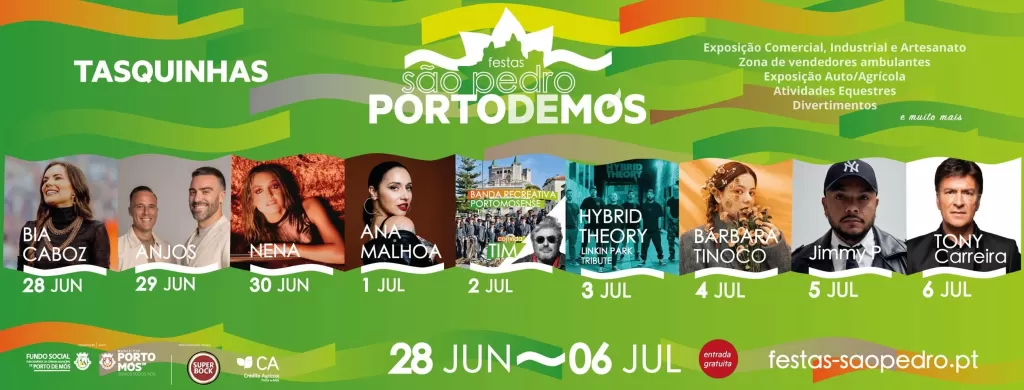 Festas de São Pedro 2025 - Porto de Mós cartaz