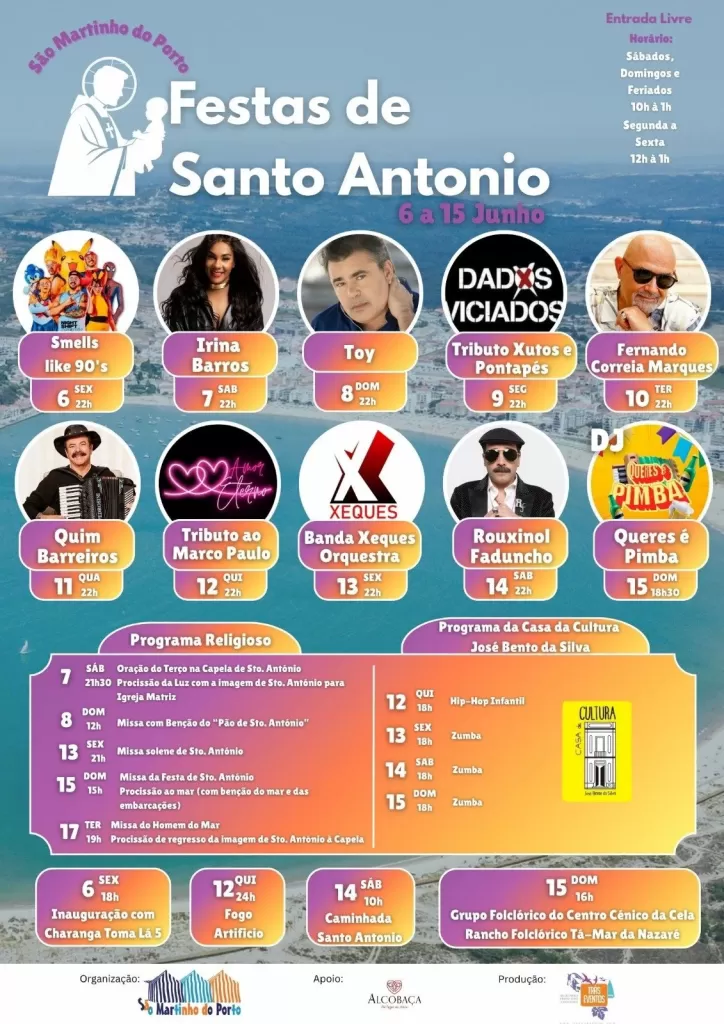cartaz Festas de Santo António 2025 - São Martinho do Porto